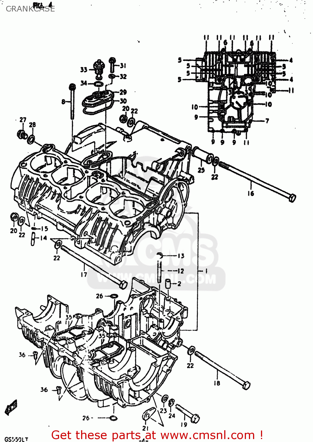 CRANKCASE GS550L 1980 (T) USA (E03)