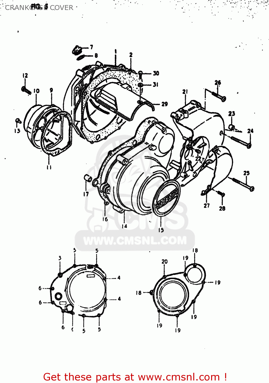 CRANKCASE COVER GS550L 1980 (T) USA (E03)