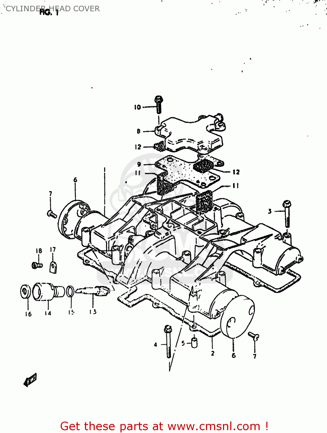 CYLINDER HEAD COVER GS550L 1980 (T) USA (E03)