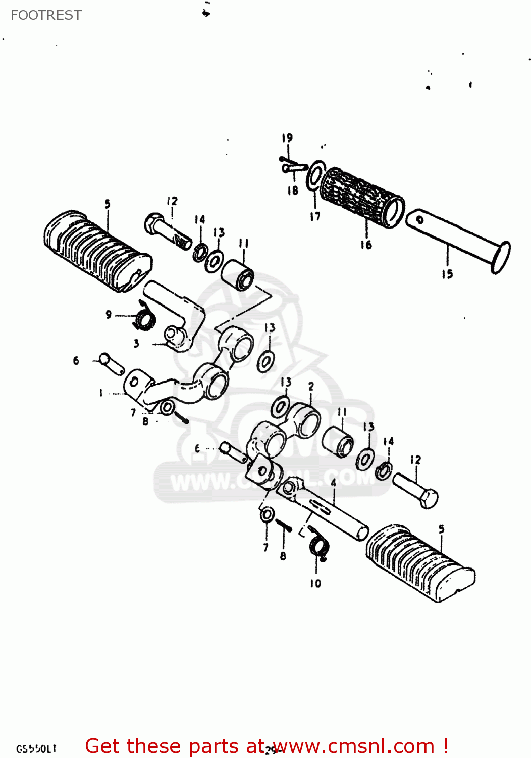 FOOTREST GS550L 1980 (T) USA (E03)