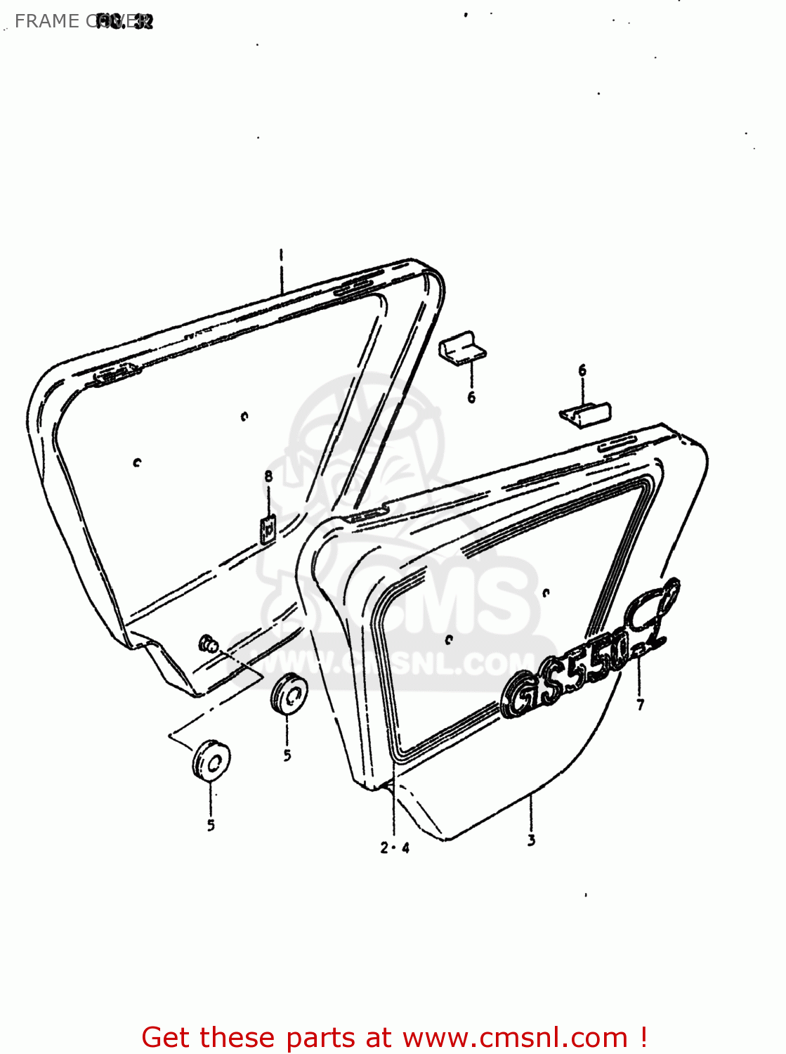 FRAME COVER GS550L 1980 (T) USA (E03)