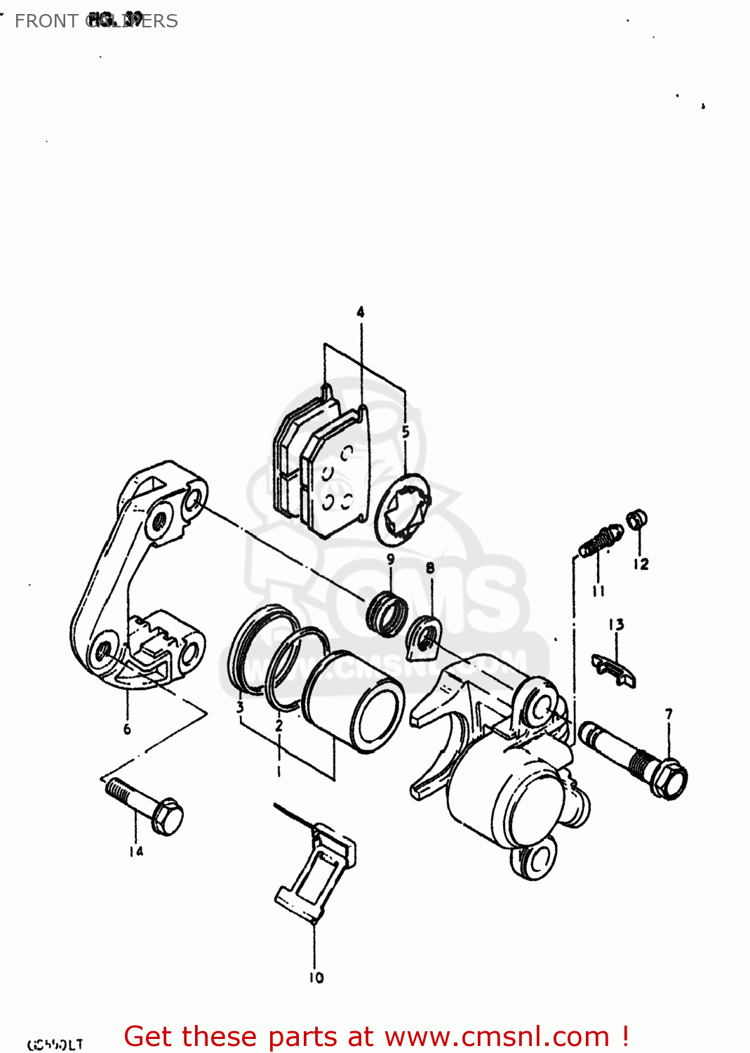 FRONT CALIPERS GS550L 1980 (T) USA (E03)