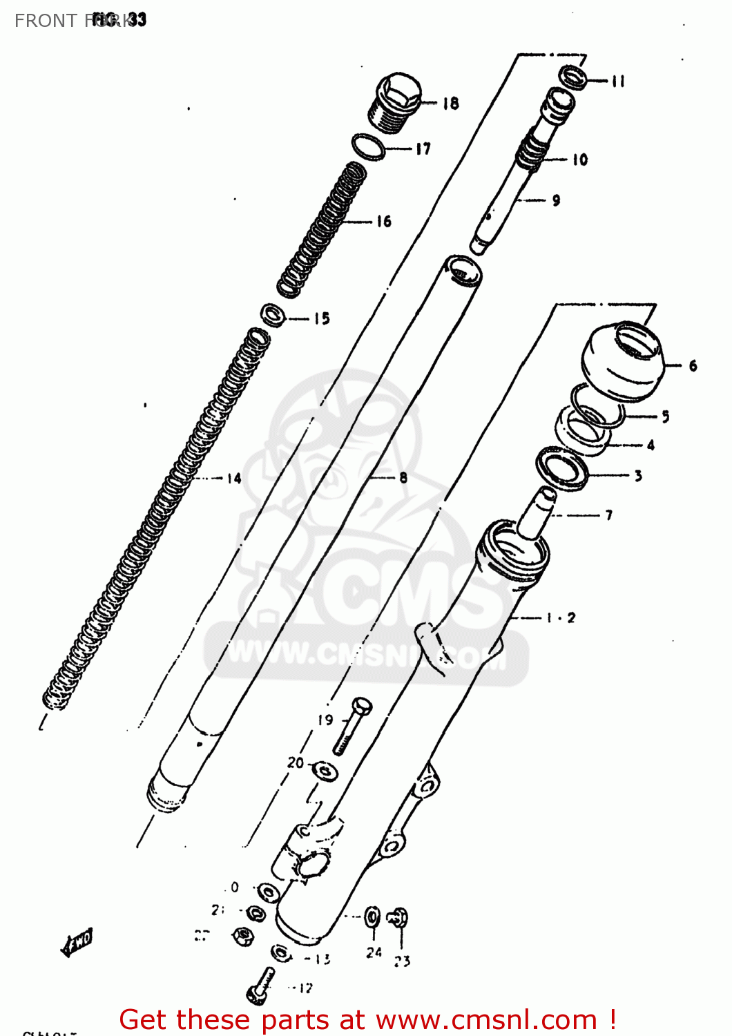 FRONT FORK GS550L 1980 (T) USA (E03)