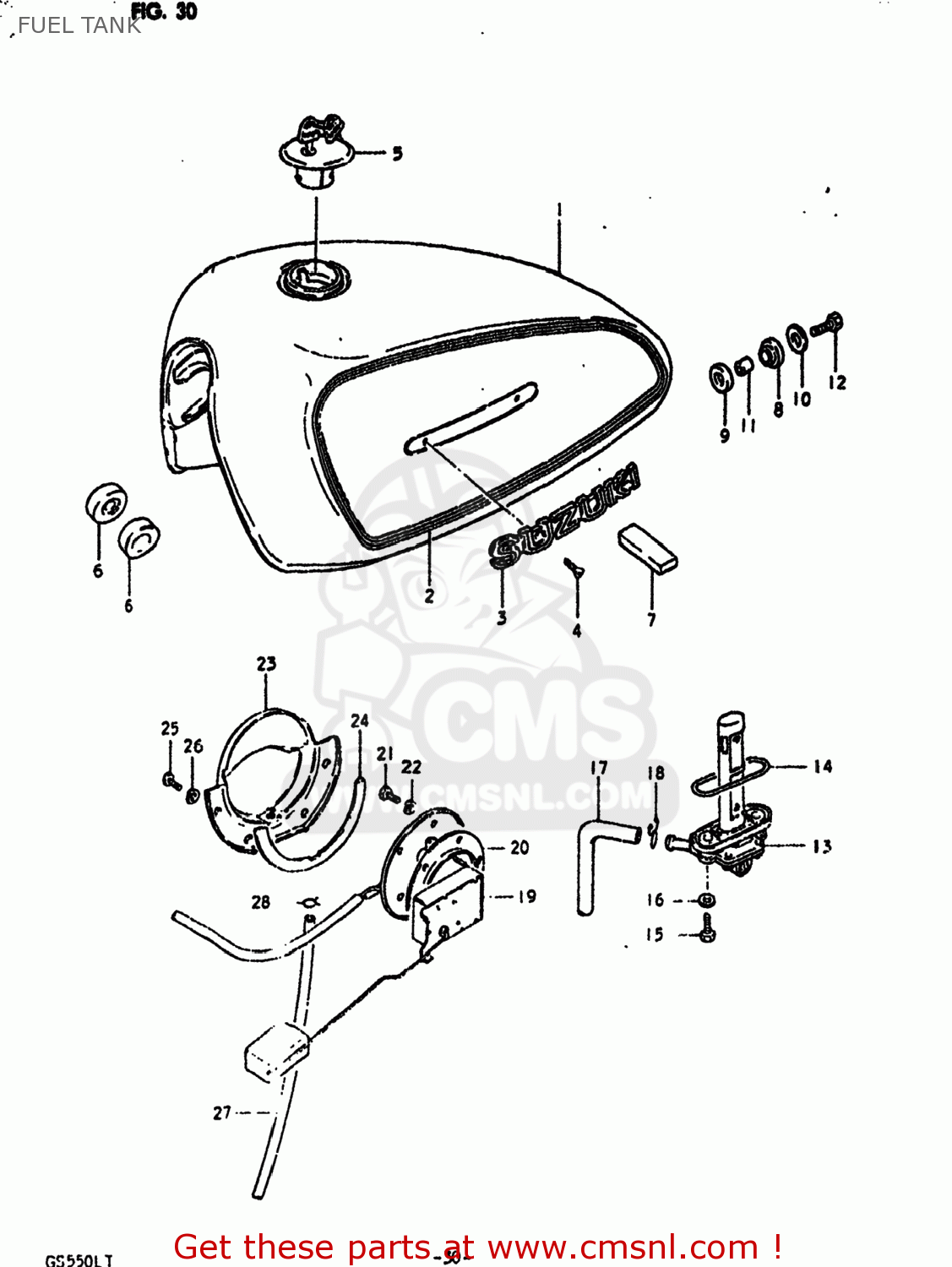 FUEL TANK GS550L 1980 (T) USA (E03)