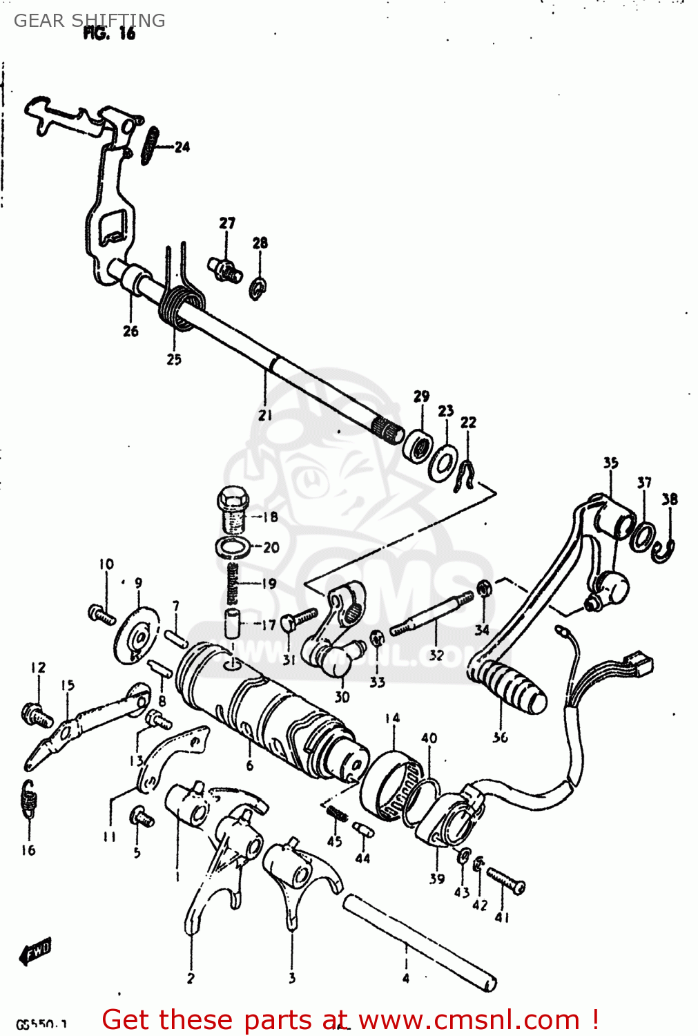 GEAR SHIFTING GS550L 1980 (T) USA (E03)