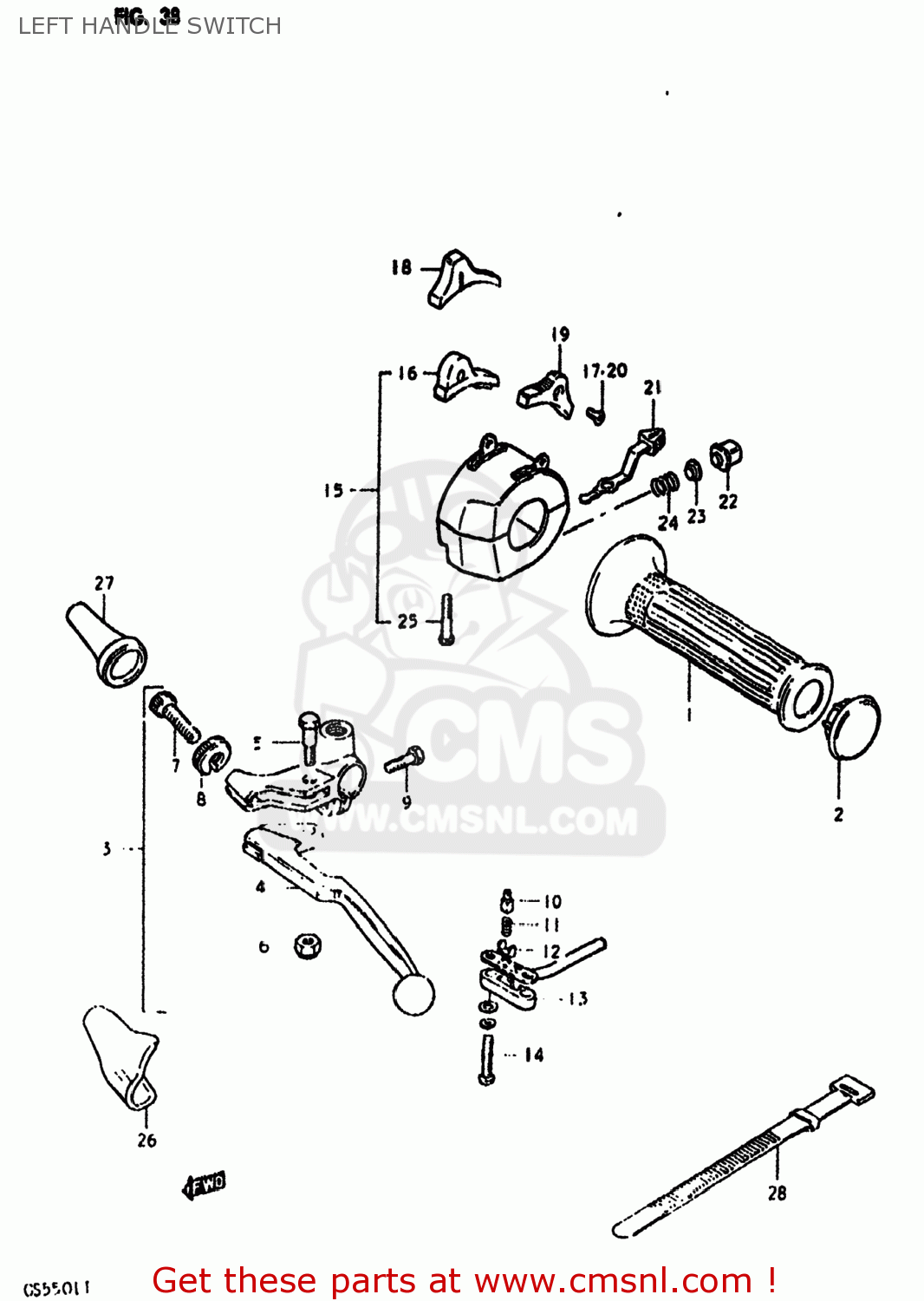 LEFT HANDLE SWITCH GS550L 1980 (T) USA (E03)