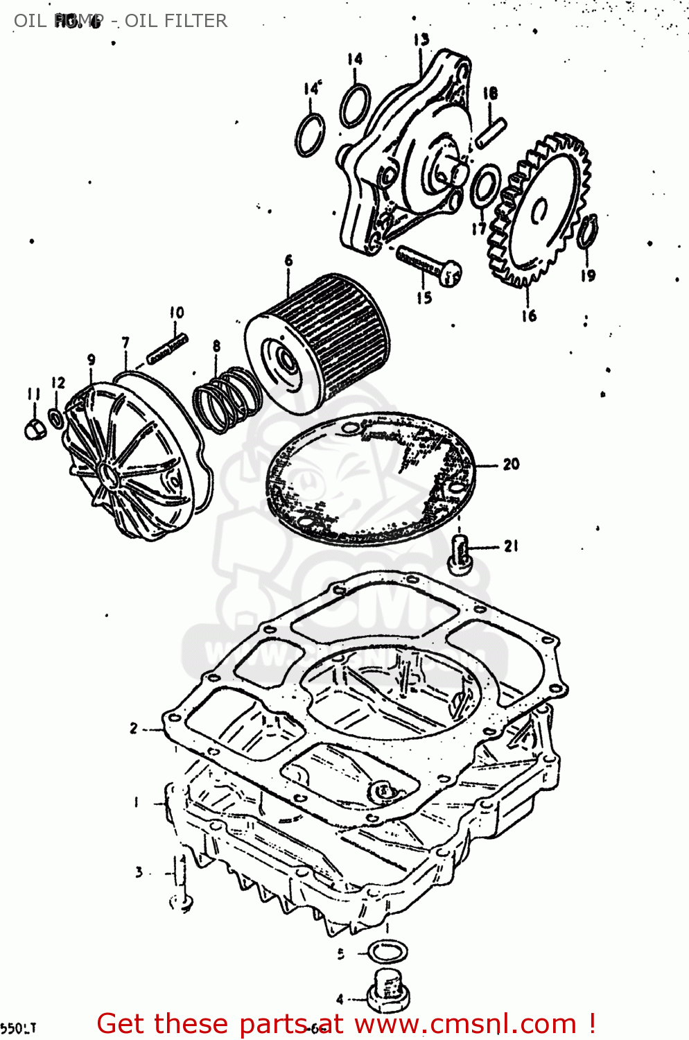 OIL PUMP - OIL FILTER GS550L 1980 (T) USA (E03)