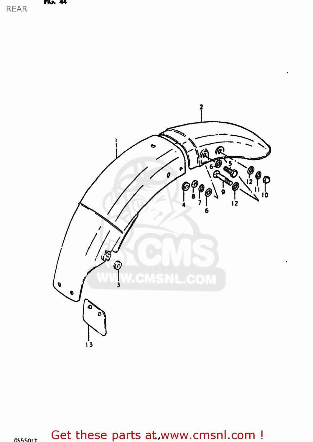 REAR GS550L 1980 (T) USA (E03)