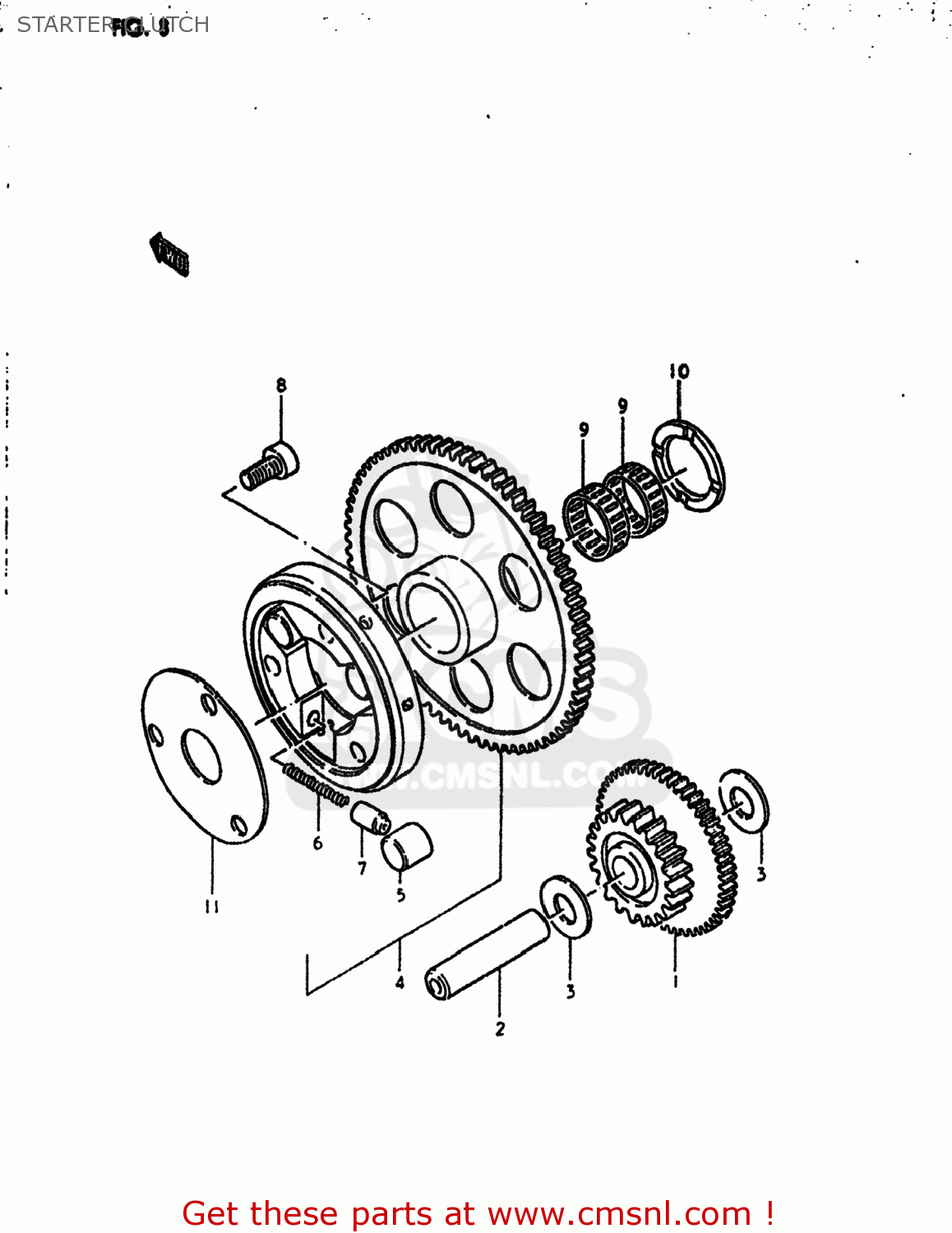 STARTER CLUTCH GS550L 1980 (T) USA (E03)