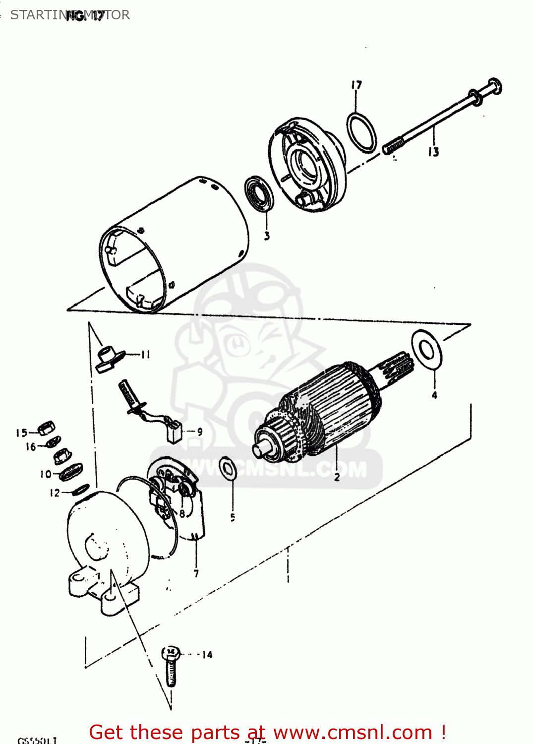 STARTING MOTOR GS550L 1980 (T) USA (E03)