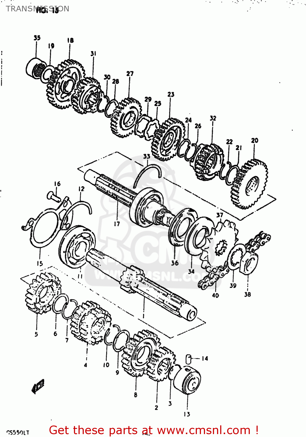 TRANSMISSION GS550L 1980 (T) USA (E03)