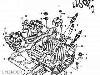 CYLINDER HEAD - GS550L 1980 (T) USA (E03)