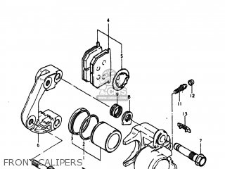 FRONT CALIPERS - GS550L 1980 (T) USA (E03)
