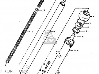 FRONT FORK - GS550L 1980 (T) USA (E03)
