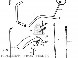 HANDLEBAR - FRONT FENDER - GS550L 1980 (T) USA (E03)