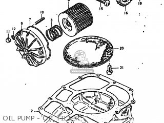 OIL PUMP - OIL FILTER - GS550L 1980 (T) USA (E03)