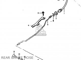 REAR BRAKE HOSE - GS550L 1980 (T) USA (E03)
