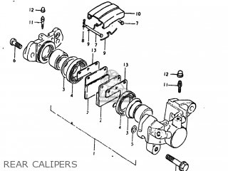 REAR CALIPERS - GS550L 1980 (T) USA (E03)