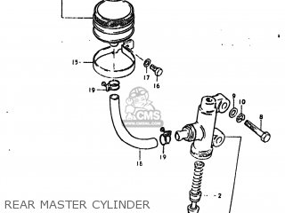 REAR MASTER CYLINDER - GS550L 1980 (T) USA (E03)