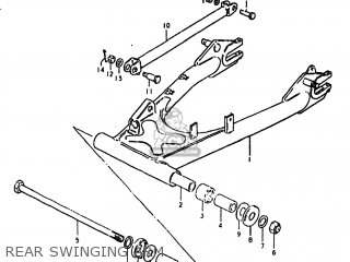 REAR SWINGING ARM - GS550L 1980 (T) USA (E03)