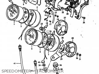 SPEEDOMETER - TACHOMETER - GS550L 1980 (T) USA (E03)