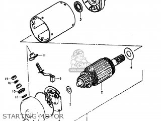 STARTING MOTOR - GS550L 1980 (T) USA (E03)