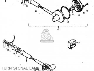 TURN SIGNAL LAMP - GS550L 1980 (T) USA (E03)