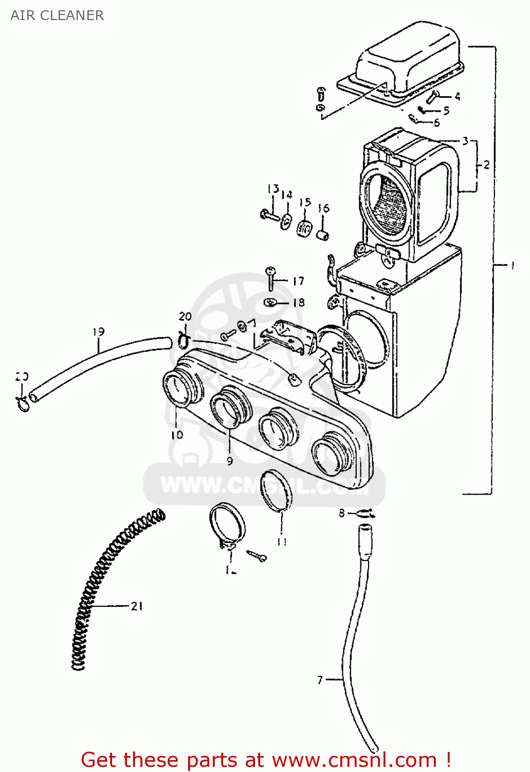 AIR CLEANER GS550L 1981 (X) (E01 E02 E04 E21 E22 E24 E25 E26 E34 E39)