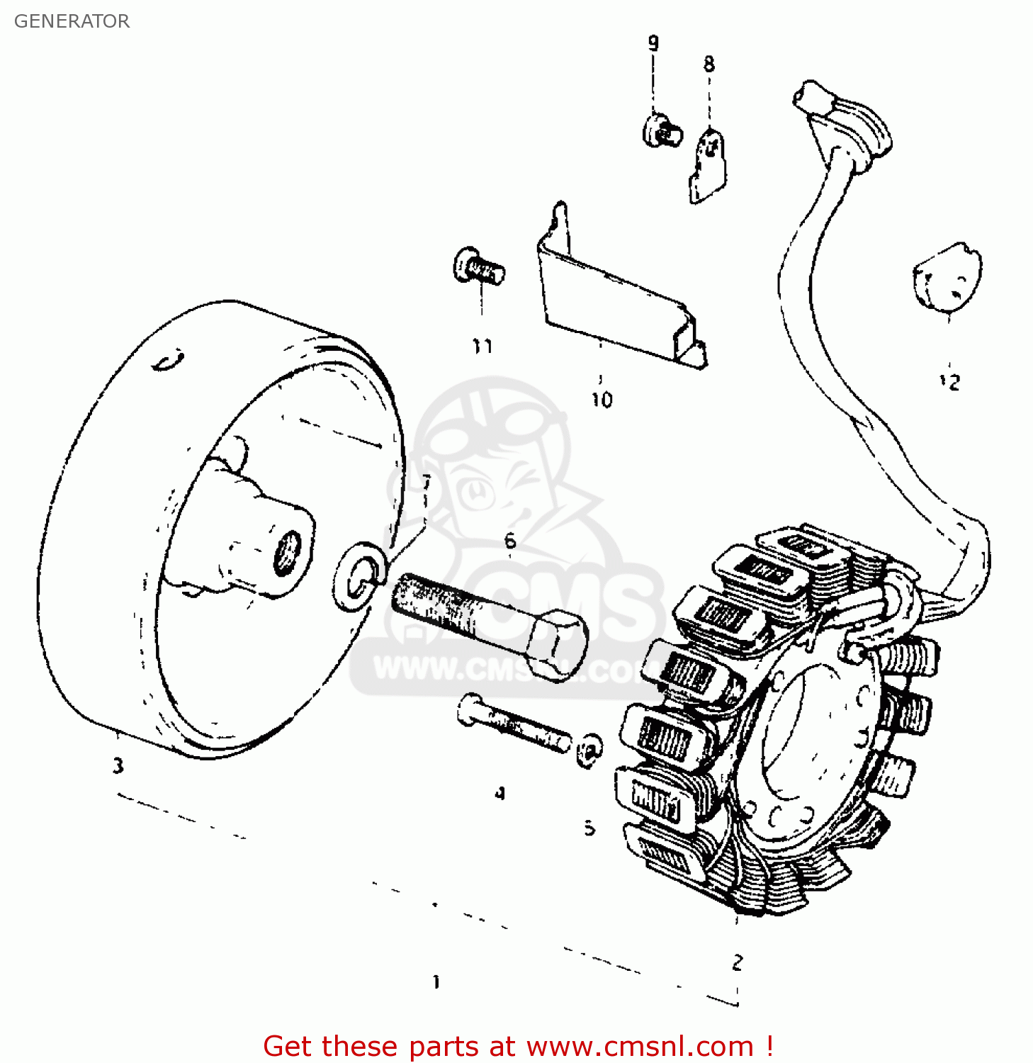 GENERATOR GS550L 1981 (X) (E01 E02 E04 E21 E22 E24 E25 E26 E34 E39)