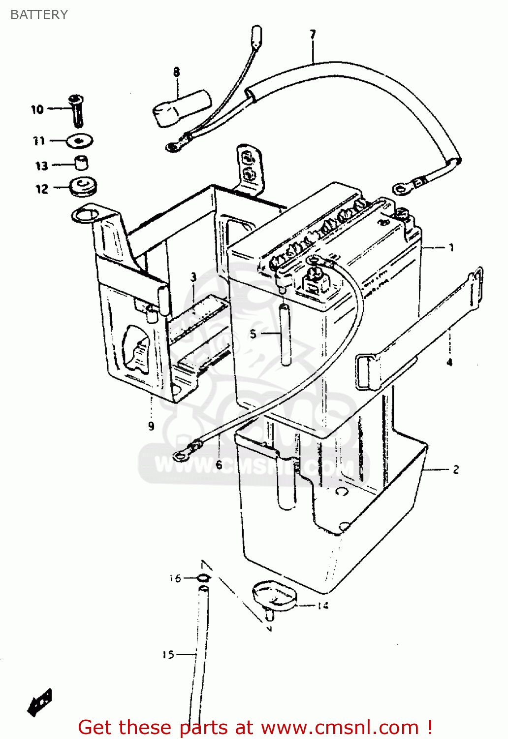 BATTERY GS550L 1981 (X) (E01 E02 E04 E21 E22 E24 E25 E26 E34 E39)