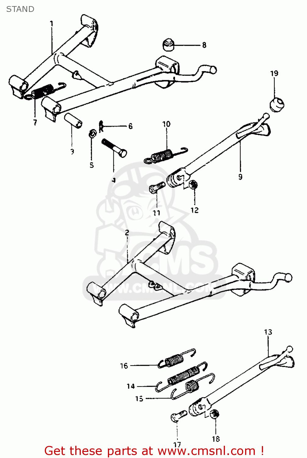 STAND GS550L 1981 (X) (E01 E02 E04 E21 E22 E24 E25 E26 E34 E39)