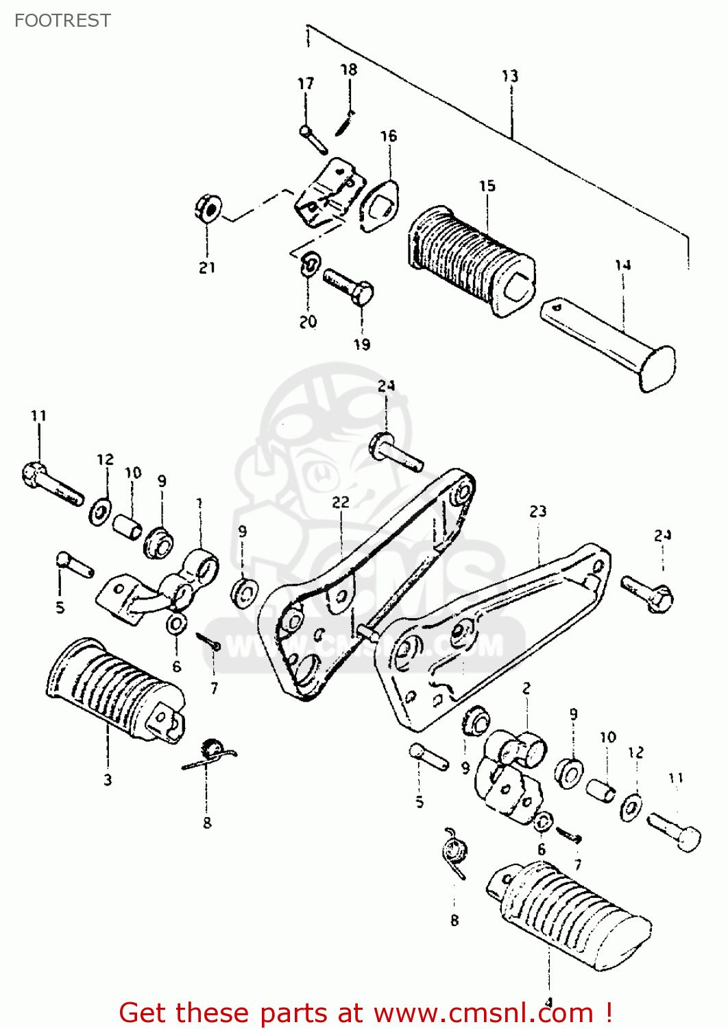 FOOTREST GS550L 1981 (X) (E01 E02 E04 E21 E22 E24 E25 E26 E34 E39)