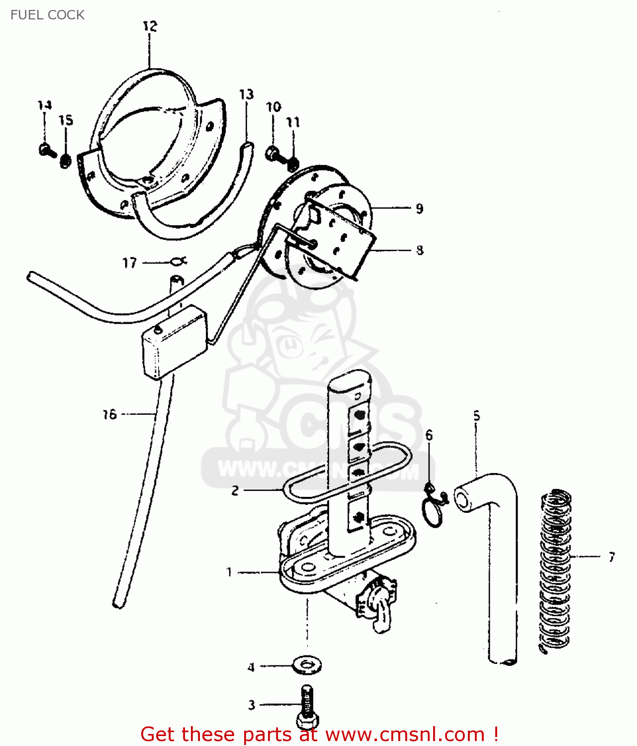 FUEL COCK GS550L 1981 (X) (E01 E02 E04 E21 E22 E24 E25 E26 E34 E39)
