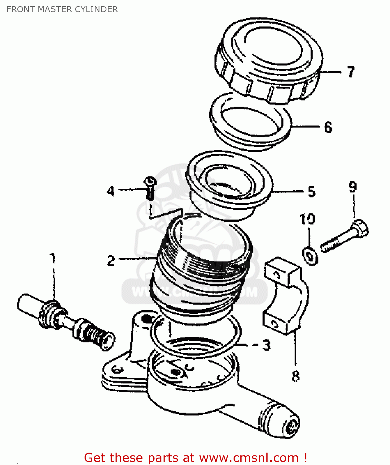 FRONT MASTER CYLINDER GS550L 1981 (X) (E01 E02 E04 E21 E22 E24 E25 E26 E34 E39)