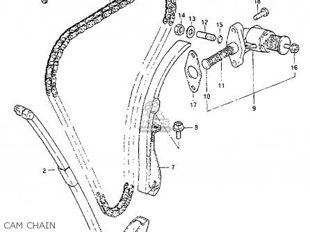 CAM CHAIN - GS550L 1981 (X) (E01 E02 E04 E21 E22 E24 E25 E26 E34 E39)