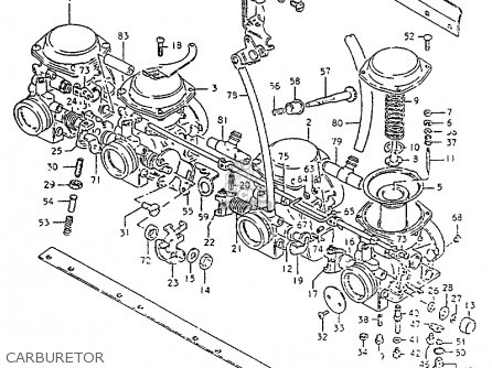 CARBURETOR - GS550L 1981 (X) (E01 E02 E04 E21 E22 E24 E25 E26 E34 E39)