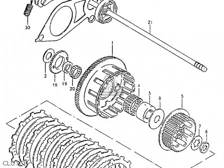CLUTCH - GS550L 1981 (X) (E01 E02 E04 E21 E22 E24 E25 E26 E34 E39)