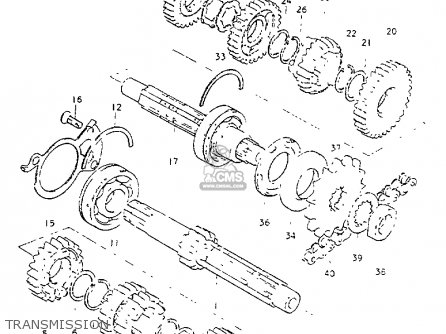 TRANSMISSION - GS550L 1981 (X) (E01 E02 E04 E21 E22 E24 E25 E26 E34 E39)