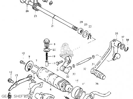 GEAR SHIFTING - GS550L 1981 (X) (E01 E02 E04 E21 E22 E24 E25 E26 E34 E39)