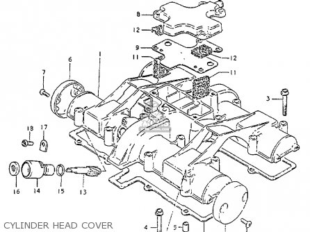 CYLINDER HEAD COVER - GS550L 1981 (X) (E01 E02 E04 E21 E22 E24 E25 E26 E34 E39)