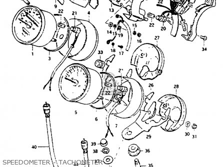 SPEEDOMETER - TACHOMETER - GS550L 1981 (X) (E01 E02 E04 E21 E22 E24 E25 E26 E34 E39)