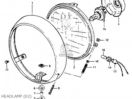 HEADLAMP (E2) - GS550L 1981 (X) (E01 E02 E04 E21 E22 E24 E25 E26 E34 E39)