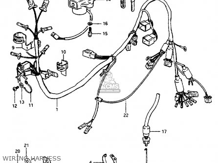 WIRING HARNESS - GS550L 1981 (X) (E01 E02 E04 E21 E22 E24 E25 E26 E34 E39)
