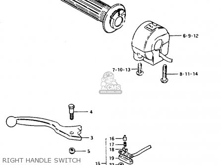 RIGHT HANDLE SWITCH - GS550L 1981 (X) (E01 E02 E04 E21 E22 E24 E25 E26 E34 E39)