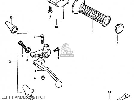 LEFT HANDLE SWITCH - GS550L 1981 (X) (E01 E02 E04 E21 E22 E24 E25 E26 E34 E39)