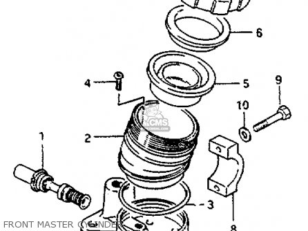 FRONT MASTER CYLINDER - GS550L 1981 (X) (E01 E02 E04 E21 E22 E24 E25 E26 E34 E39)