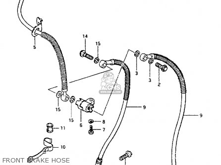 FRONT BRAKE HOSE - GS550L 1981 (X) (E01 E02 E04 E21 E22 E24 E25 E26 E34 E39)