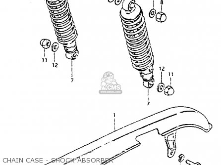 CHAIN CASE - SHOCK ABSORBER - GS550L 1981 (X) (E01 E02 E04 E21 E22 E24 E25 E26 E34 E39)