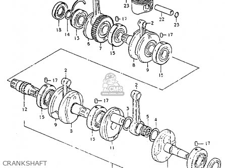 CRANKSHAFT - GS550L 1981 (X) (E01 E02 E04 E21 E22 E24 E25 E26 E34 E39)