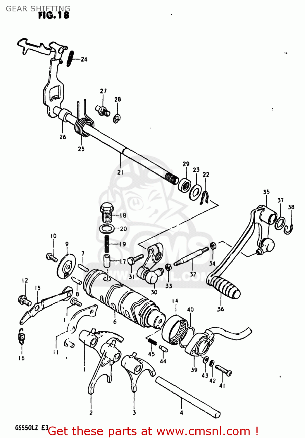 GEAR SHIFTING GS550L 1981 (X) USA (E03)